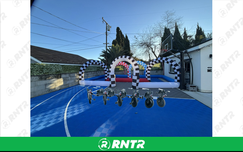 race track inflatable with drift bikes race track inflatable with drift bikes – For rent in Anaheim, California – Race Track Inflateables | RNTR.com – Image 5 of 9