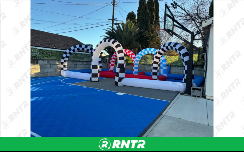 race track inflatable with drift bikes race track inflatable with drift bikes – For rent in Anaheim, California – Race Track Inflateables | RNTR.com – Image 6 of 9