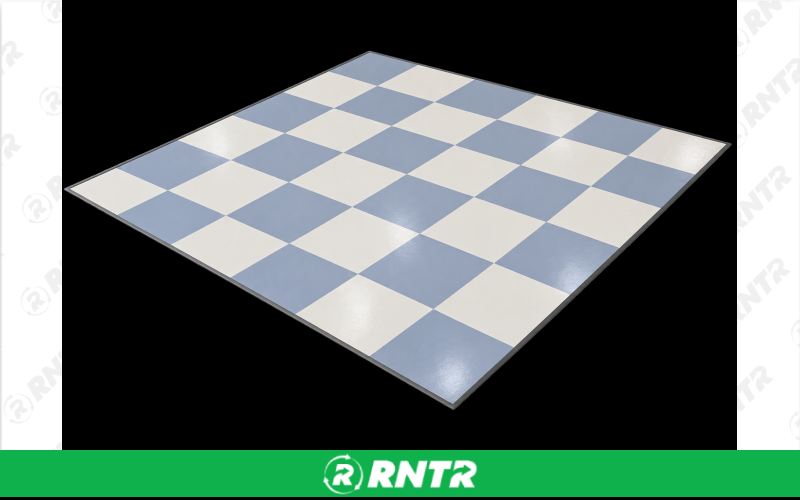 Generic Slate Blue & Slate White Checkered Dance Floor - 12' x 12' – For rent in new-braunfels, texas – Hill Country Event Rentals | RNTR.com – Image 1