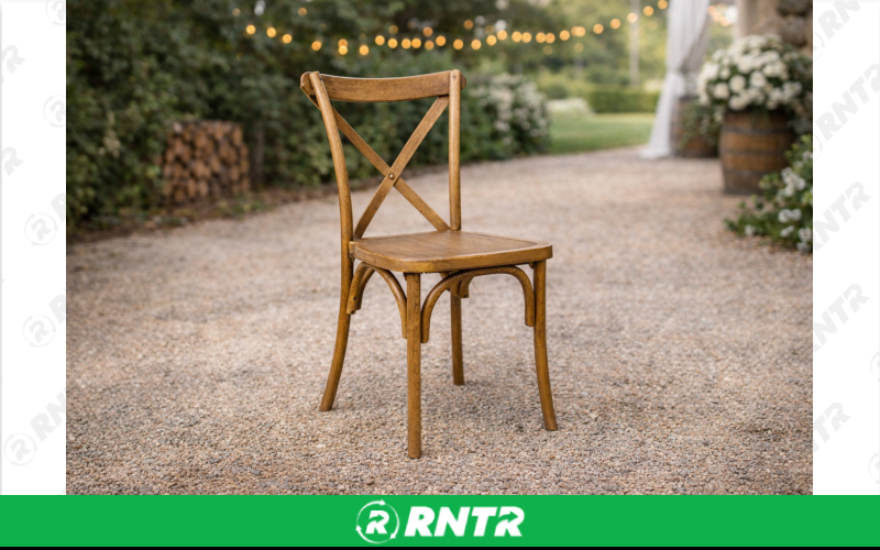 Generic Sonoma Cross Back Chair – For rent in new-braunfels, texas – Hill Country Event Rentals | RNTR.com – Image 1