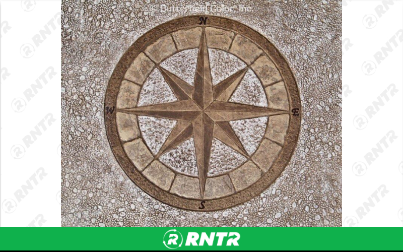 BUTTERFIELD SIKA COLOR- A STAMPS -  CONCRETE -  48 X 48 COMPASS ROSE -  GREEN – For rent in ontario, new-york – Altra Rental | RNTR.com – Image 1