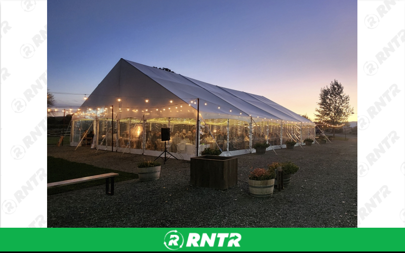 Generic Tent Sidewall - Clear - 8' x 20' Section – For rent in New Braunfels, Texas – Hill Country Event Rentals | RNTR.com – Image 2 of 3