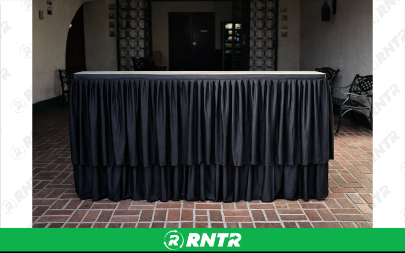 Generic Two Tier - 6ft Black Bar – For rent in new-braunfels, texas – Hill Country Event Rentals | RNTR.com – Image 1
