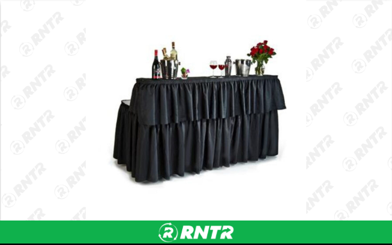 Generic Two Tier - 6ft Black Bar – For rent in New Braunfels, Texas – Hill Country Event Rentals | RNTR.com – Image 2 of 3