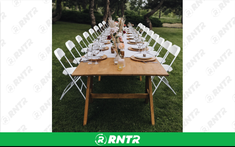 Generic White Folding Chair – For rent in New Braunfels, Texas – Hill Country Event Rentals | RNTR.com – Image 3 of 3