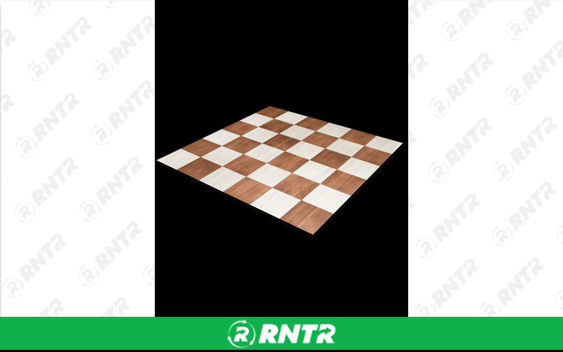 Generic White Oak & Dark Maple Checkered Dance Floor - 12' x 12' – For rent in new-braunfels, texas – Hill Country Event Rentals | RNTR.com – Image 1