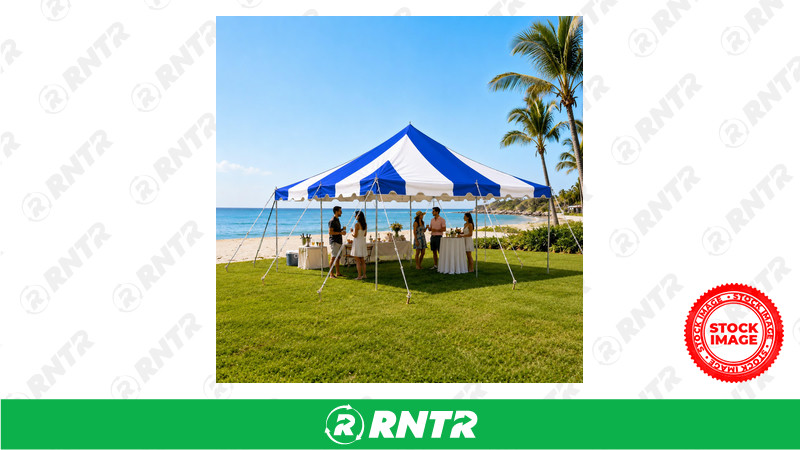ANCHOR 20X20 (OTC) POLE BLUE WHITE – For rent in Eau Claire, Wisconsin – A-1 Express Rental Center, Inc | RNTR.com – Image 1