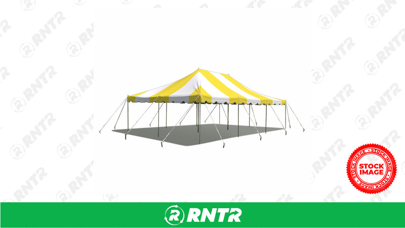  20X20 (OTC) POLE TENT YELLOW WHITE – For rent in Eau Claire, Wisconsin – A-1 Express Rental Center, Inc | RNTR.com – Image 1